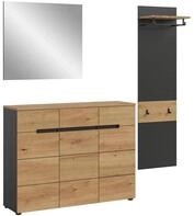 xonox.home - Garderobenkombination Canu 3tlg. 180x190x37 cm in Korpus Basalt...