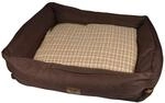 Korb rechteckig, Polyester, 75 x 70 x 22 cm, Haselnussbraun