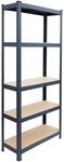Relaxdays Schwerlastregal, HBT: 180x60x30 cm, anthrazit | Traglast 875 kg, 5