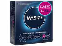 MY.SIZE Classic Kondome Größe 6 I 64 mm Breite I 3 Stück Probierpackung I Premium