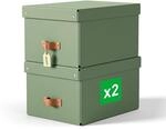 Leitz Puro Aufbewahrungsbox mit Deckel, Medium, 2er-Set, Box 17 L, stapelbar,