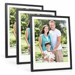 Relaxdays Bilderrahmen 3er Set, DIN A1, HxB: 88x64 cm,, PP & MDF, schwarz | 3er...