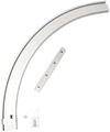 GARDINIA Rundbogen f&uuml;r Aluminium-Vorhangschiene 1-l&auml;ufig Links wei&szlig; 20 x 20...