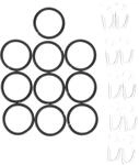 GARDINIA Gardinenringe f&uuml;r Gardinenstangen mit &Oslash; 19 mm, Mit Gardinenhaken
