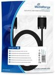 MediaRange VGA-Kabel VGA auf VGA 1,8 m Schwarz | VGA auf VGA | 1,8 m | f&uuml;r PC &