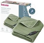 Beurer Heizdecke Waffle Sage Green, leichte W&auml;rmedecke Made in Europe |...