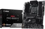 MSI PRO B550-S | F&uuml;r AMD Ryzen 5000/5000G/4000G/3000/3000G, DDR4 Boost 4800+...