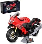 JAMARA 402927 CADA Suzuki Hayabusa 1:12 Bricks rot, Technik-Set bestehend aus...
