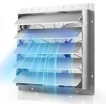 VEVOR 624 mm Abluftventilator mit Lamellen Industrie Wandventilator 136 W 