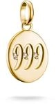 THOMAS SABO Charm Club Connect Charm-Anh&auml;nger Engelzahl mit Steinen 18k Vergoldung