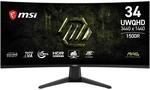 msi MAG 346CQDF E20 Curved Gaming Monitor 34" UWQHD (3440x1440) 1500R | Rapid VA