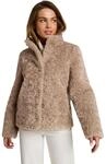 TOM TAILOR Damen 1052550 Kunstfelljacke mit Kapuze (1er Pack)