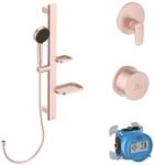 Ideal Standard BE127RO Alu+ Armaturen-Paket Komplett-Set Duschset, Brausestange