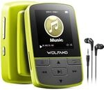 WOLFANG MP3-Player mit Bluetooth 5.2, Sportclip, Mini-Gr&ouml;&szlig;e, Gewicht 28,3 g, HiFi