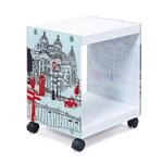 Inter Link - Beistelltisch - Nachttisch - Couchtisch - Auf Rollen - London Cube...