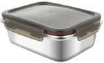 Metaltex Edelstahl-Lunchbox 1,3 L &ndash; auslaufsichere Vesperdose mit Deckel