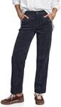 Street One Damen Mid Waist Straight Leg Hose mit Kn&ouml;pfen 3818678