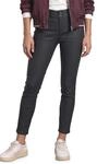 Street One Damen Mid Waist Hose im Slim Fit in Leder-Optik 3818522