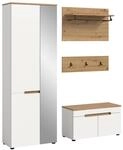 xonox.home Garderobenkombination 3tlg. Canu 160x190x37 cm wei&szlig; Artisan | Set