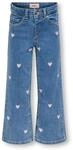 ONLY Kids Kmgjuicy Wide Leg Heart Emb Jeans Noos