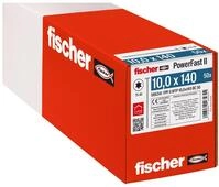 fischer PowerFast II WTP 10,0 x 140, kraftvolle Holzbauschraube mit Tellerkopf,