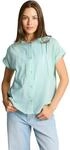 TOM TAILOR Damen Basic Bluse mit Knopfleiste