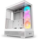 NZXT S5 RGB Kompaktes ATX-Midi-Tower-PC-Geh&auml;use - Wei&szlig; | Doppeltes geh&auml;rtetes