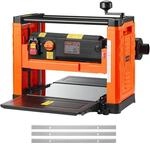 VEVOR Dickenhobel, 2 Gang, 330 mm breiter Arbeitstisch, Hobelmaschine, drei...