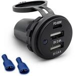 Offgridtec 96W Auto-Zwei-USB-A-Steckdose mit Flip-Abdeckung (12V/24V) | Zwei
