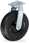 Relaxdays Lenkrolle, luftbereift, 3.00-4, schwarz | Schwerlast-Transportrolle,...