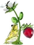 Swarovski Idyllia Frosch, Biene und Erdbeere, Verspiele Kristallfigur mit