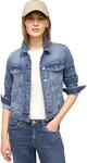 Street One Studio Damen 2117623 Jeansjacke mit Kn&ouml;pfen und Backprint (1er Pack)