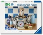 Ravensburger Puzzle 12001708 - K&auml;tzchen in der K&uuml;che - Puzzle mit 1500...