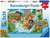 Ravensburger Kinderpuzzle 12004258 - Vergn&uuml;gungspark - 2 fr&ouml;hliche, Bunte...