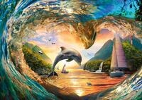 Ravensburger Puzzle 12001711 - Sprung in den Sonnenuntergang - Romantisches 1000
