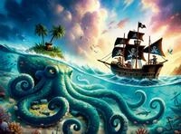 Ravensburger Kinderpuzzle 12004263 - Der Schatz des Kraken - Piraten-Puzzle mit...