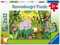 Ravensburger Kinderpuzzle 12004257 - Freundliche Tierfreunde - 2 h&uuml;bsch...