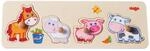 HABA 301939 - Greifpuzzle Bauernhof-Tierkinder, 4-teiliges Holzpuzzle mit...
