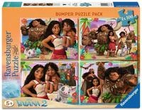 Ravensburger Kinderpuzzle 12004126 - Vaiana 2: Abenteuer in Ozeanien &ndash; 4X 100...