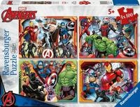 Kinderpuzzle 4x100 Teile - Marvel Avengers - Die m&auml;chtigen Avengers