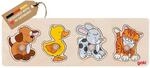 Goki 57866 - Holz-Tierpuzzle, 4 St&uuml;ck