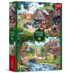 Trefl - Puzzle 2x500 Teile, EIN idyllisches Leben, Set mit Zwei Puzzles | F&uuml;r...