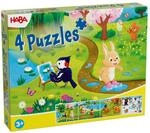 HABA Puzzle-Set Jahreszeiten f&uuml;r Kinder ab 3 Jahren &ndash; 4x24 Teile Set ergibt
