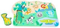 Hape Wildtiere-Steckpuzzle - Holzpuzzle mit Griffkn&ouml;pfen f&uuml;r Kinder,...