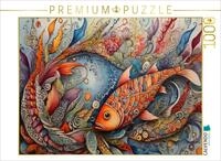 CALVENDO Puzzle Fisch, Zentangle, farbenfroh, Fantasie, fantasievoll, bunt,...