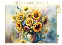 CALVENDO Puzzle Sonnenblumen | 1000 Teile Lege-Gr&ouml;&szlig;e 64 x 48 cm Foto-Puzzle...