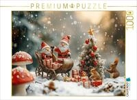 CALVENDO Puzzle Weihnachtszauber mit den Gartenzwergen | 1000 Teile...