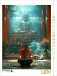 CALVENDO Puzzle Buddhistischer Tempel mit M&ouml;nch | 1000 Teile Lege-Gr&ouml;&szlig;e 64 x...