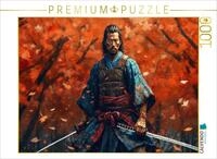 CALVENDO Puzzle Bereit zum Kampf - Samurai im Herbstwald | 1000 Teile...
