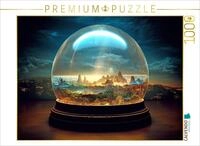 CALVENDO Puzzle Berglandschaft in Einer Glaskugel | 1000 Teile Lege-Gr&ouml;&szlig;e 64...